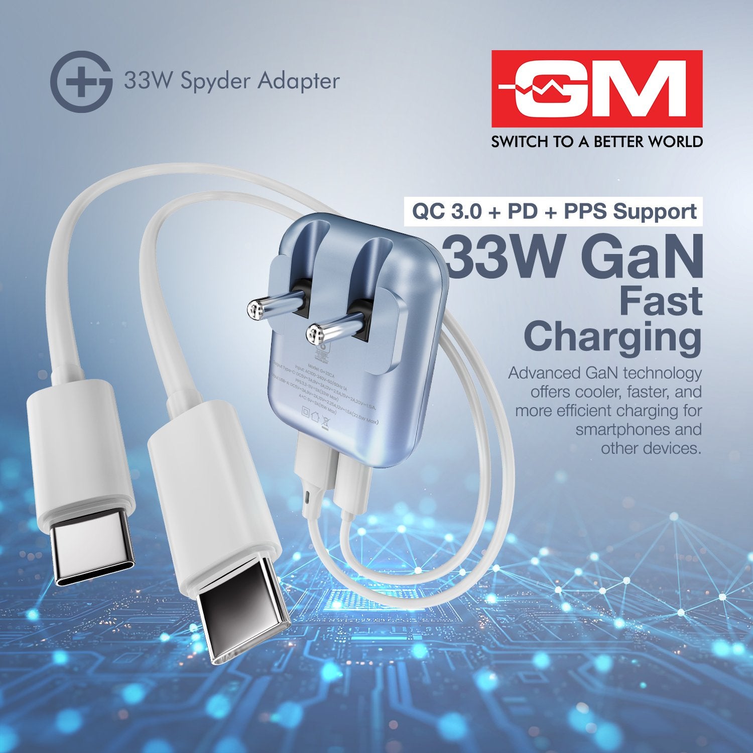 G+ 33W Spyder Adapter- Light Blue