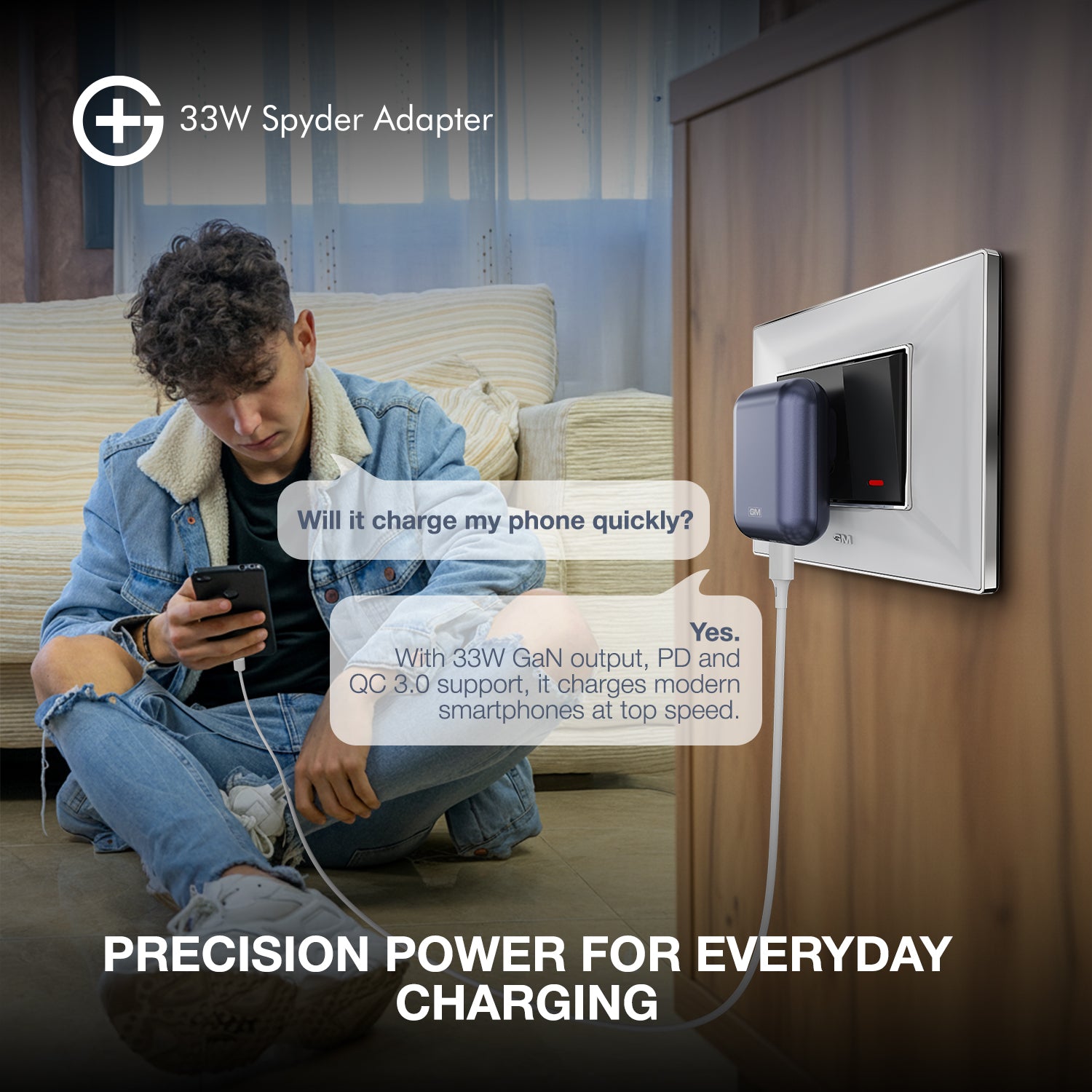 G+ Spyder Adaptor - 33W Fast Charging (Midnight Blue)