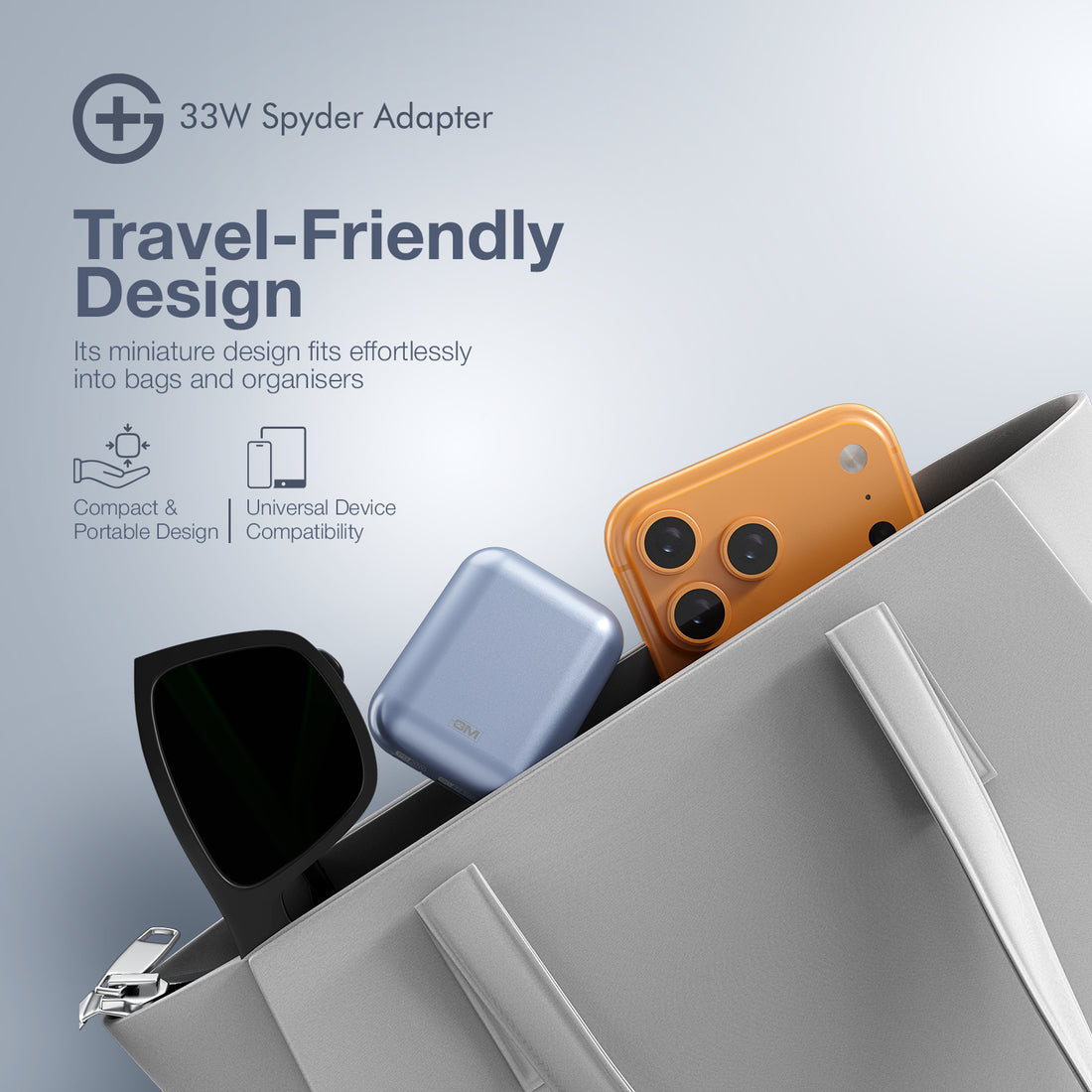 G+ Spyder Adaptor - 33W Fast Charging (Light Blue)