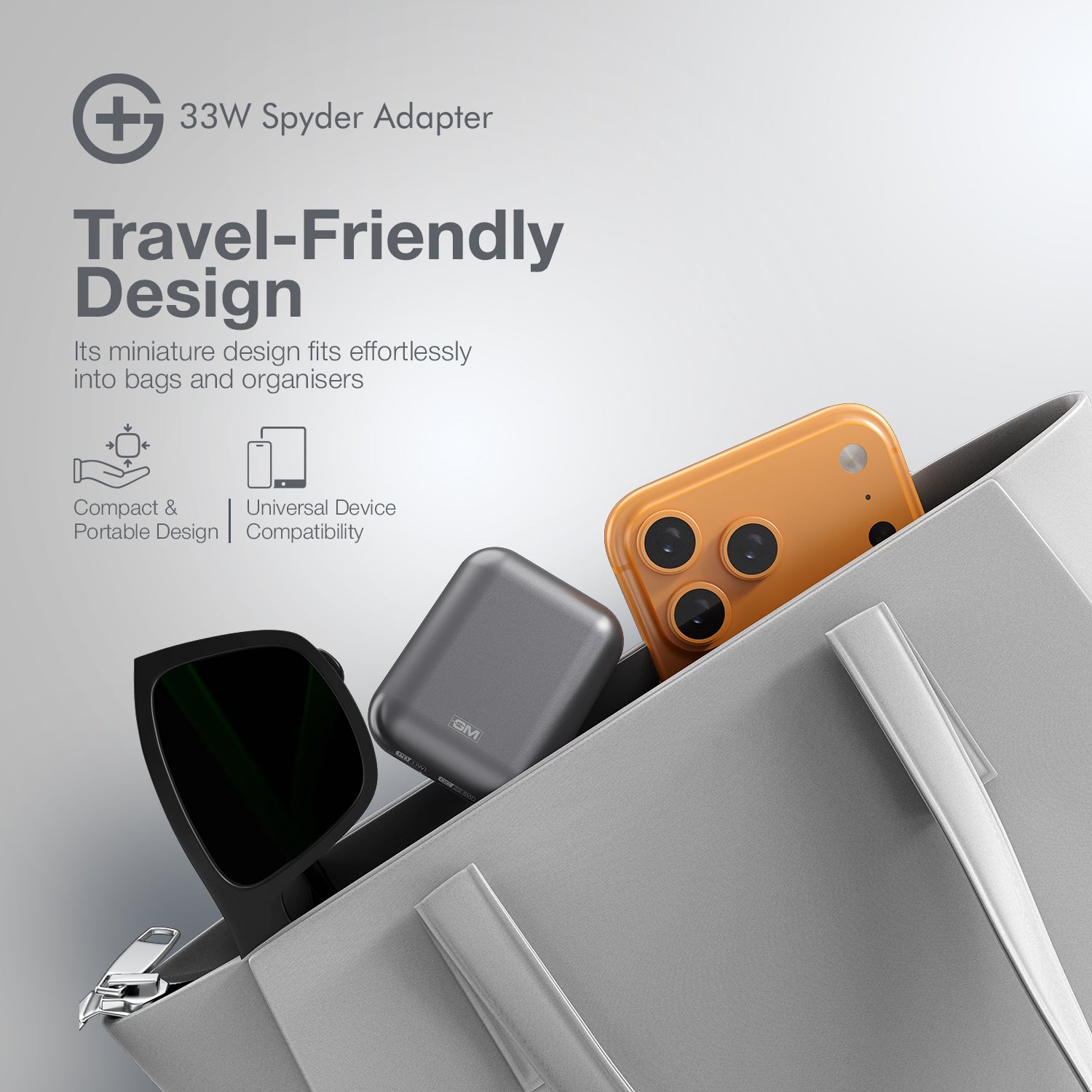 G+ Spyder Adaptor - 33W Fast Charging (Electric Grey)