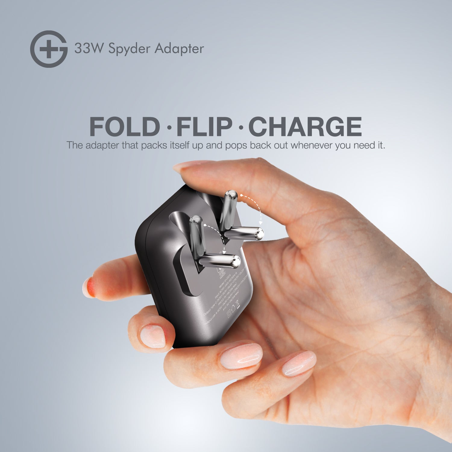 G+ Spyder Adaptor - 33W Fast Charging (Electric Grey)
