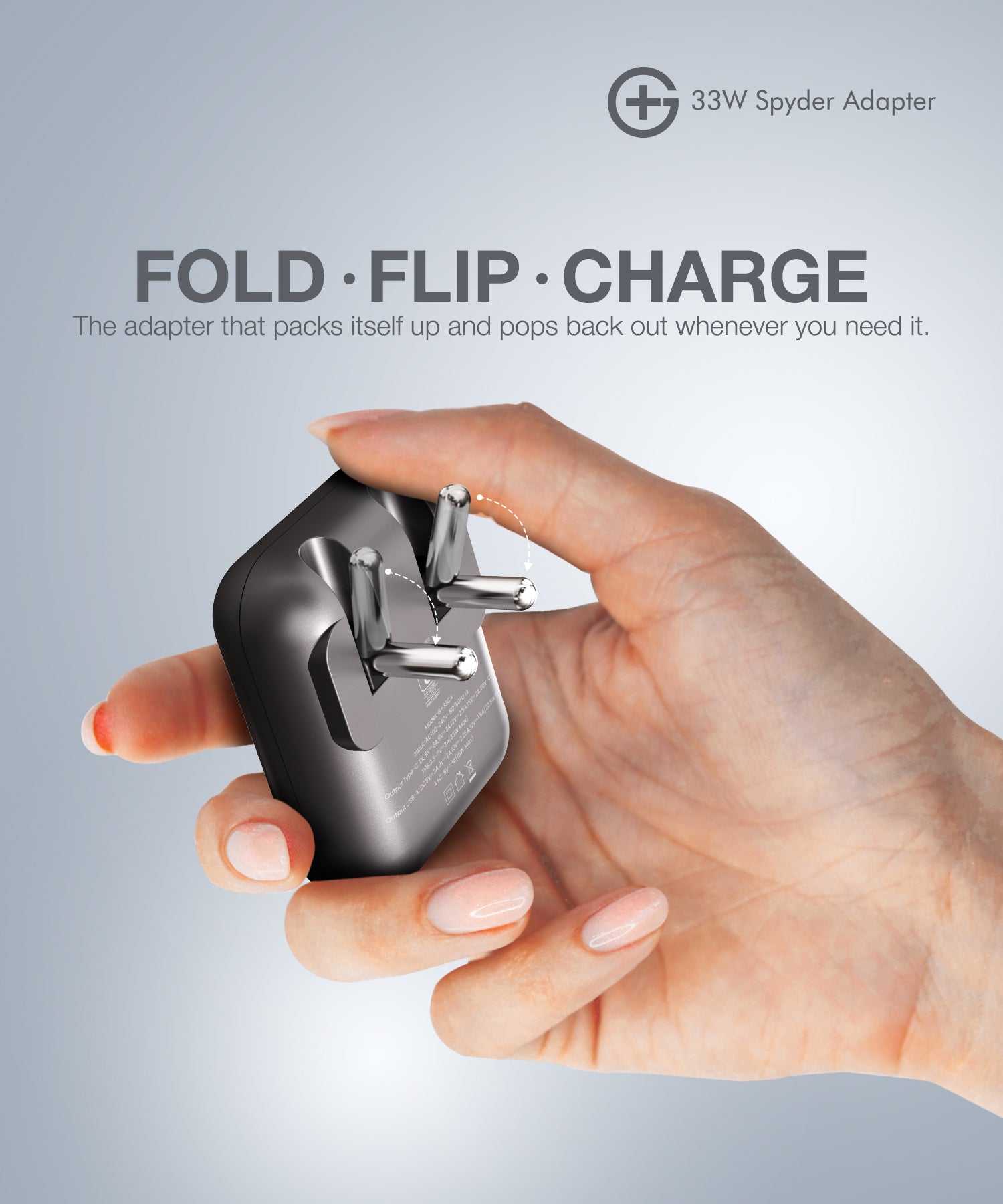 G+ Festival Combo: 33W Spyder Adapter (Electric Grey) + Air Magnetic 100W C-C Cable + Arc 3-in-1 Qi2 Wireless Charger