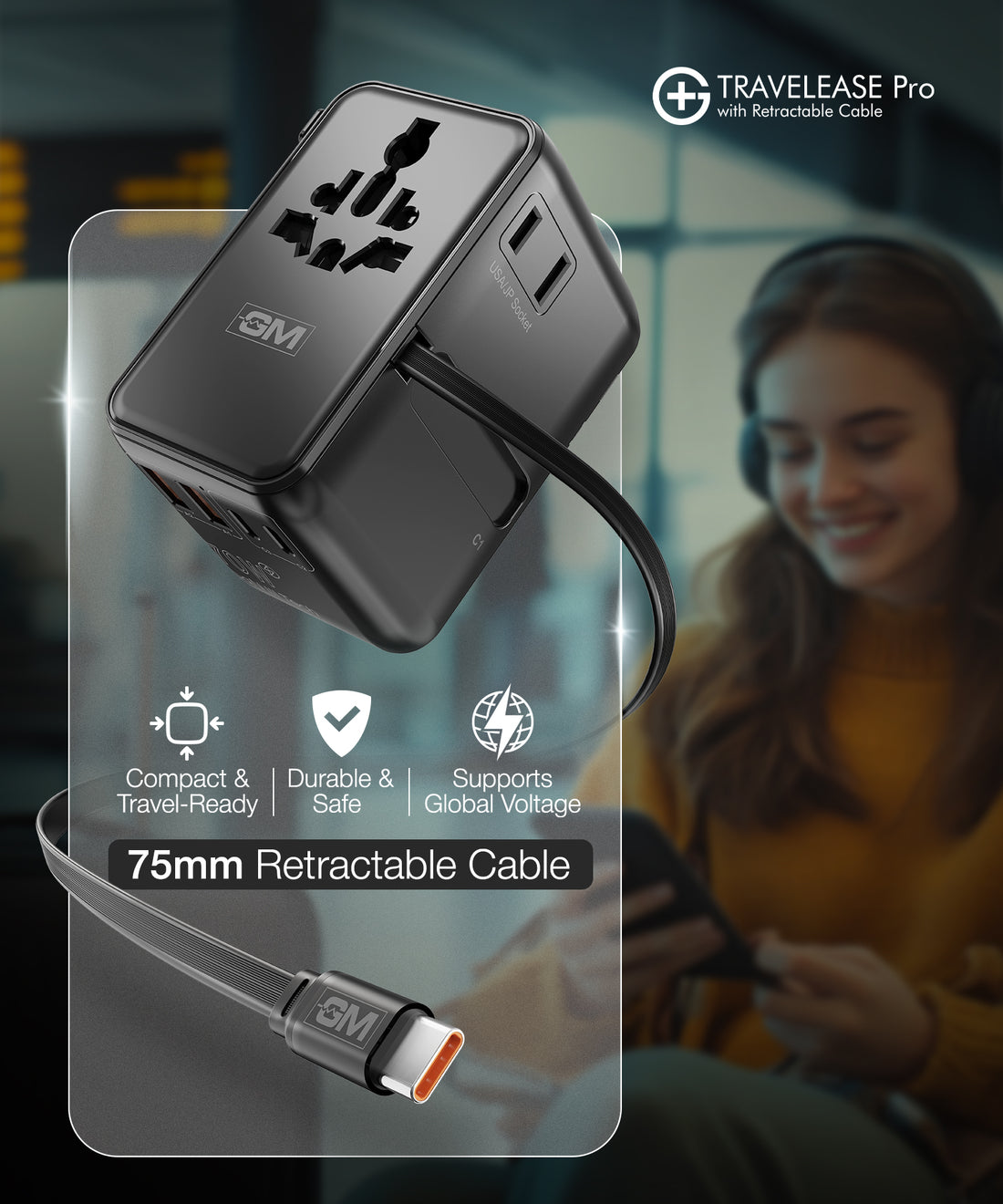 G+ Festival Combo:  Ismart Qi2.2 25W Rotation Charger+ Air Magnetic 100W C-C Cable + 70W TravelEase Pro