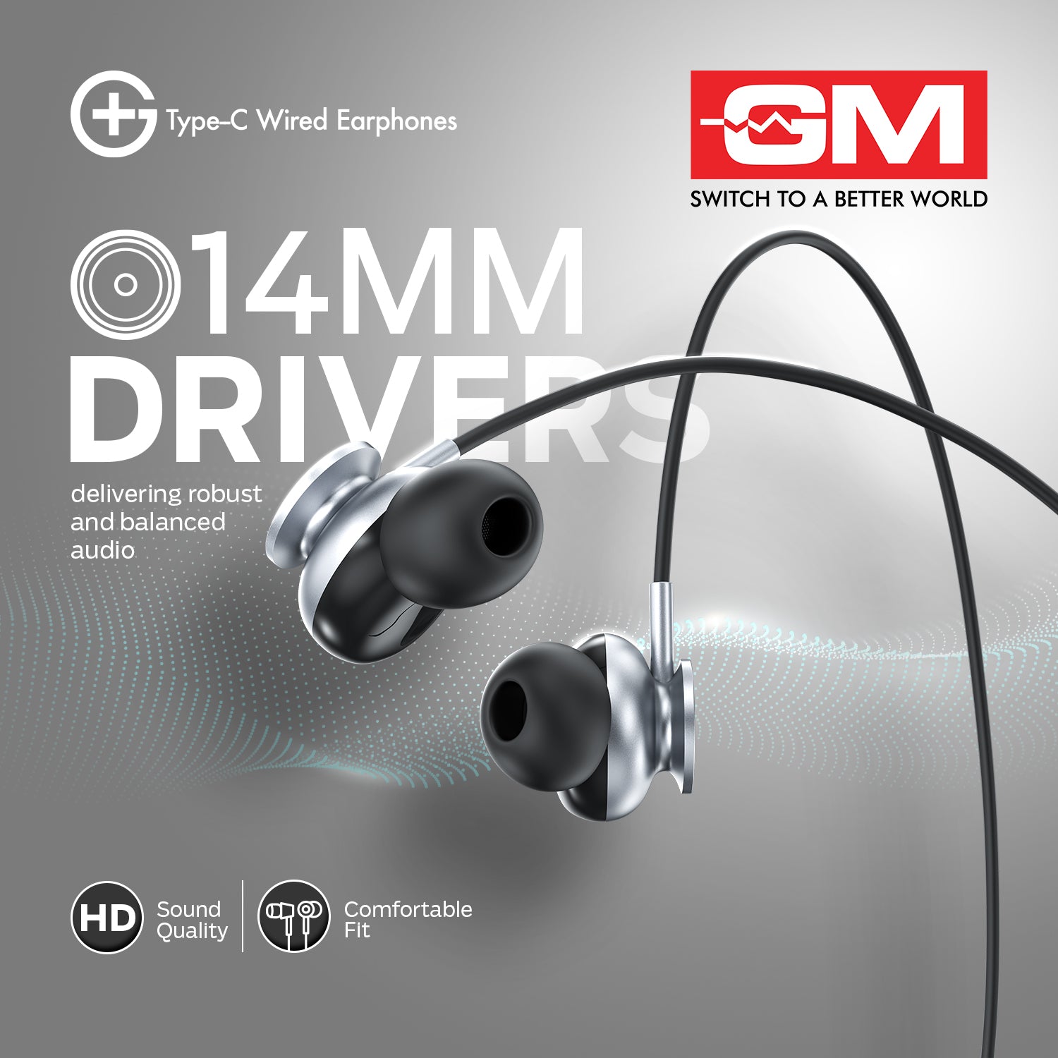 Wired Earphones - Type C (Silver)