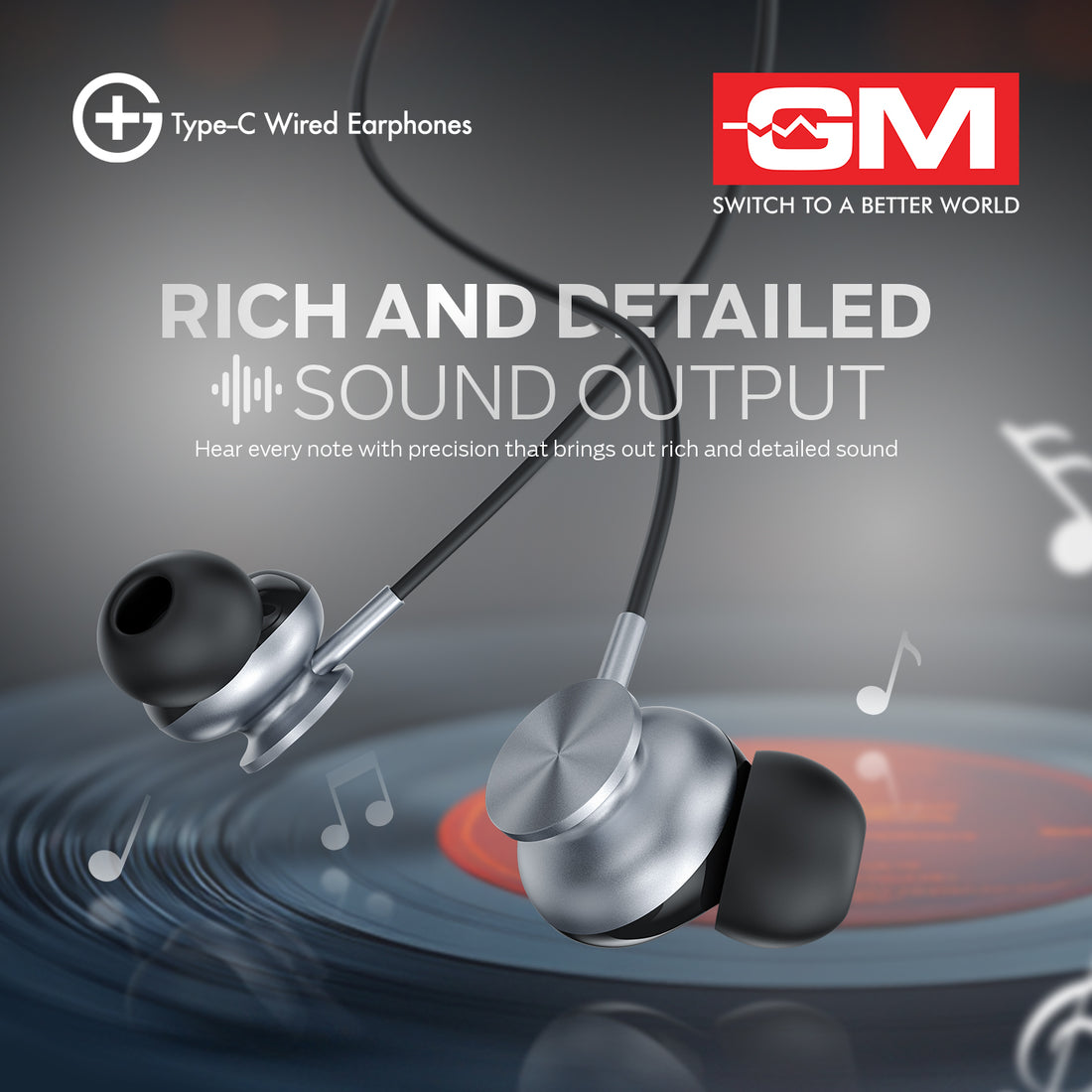 Wired Earphones - Type C (Silver)