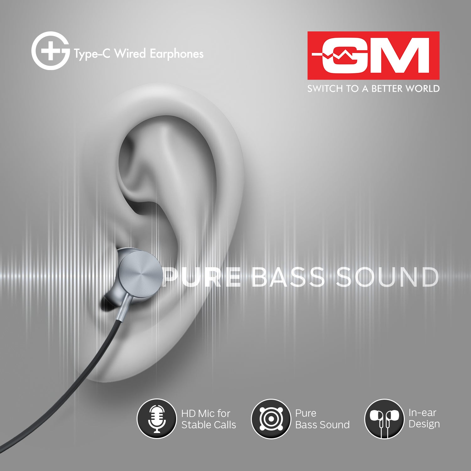 Wired Earphones - Type C (Silver)