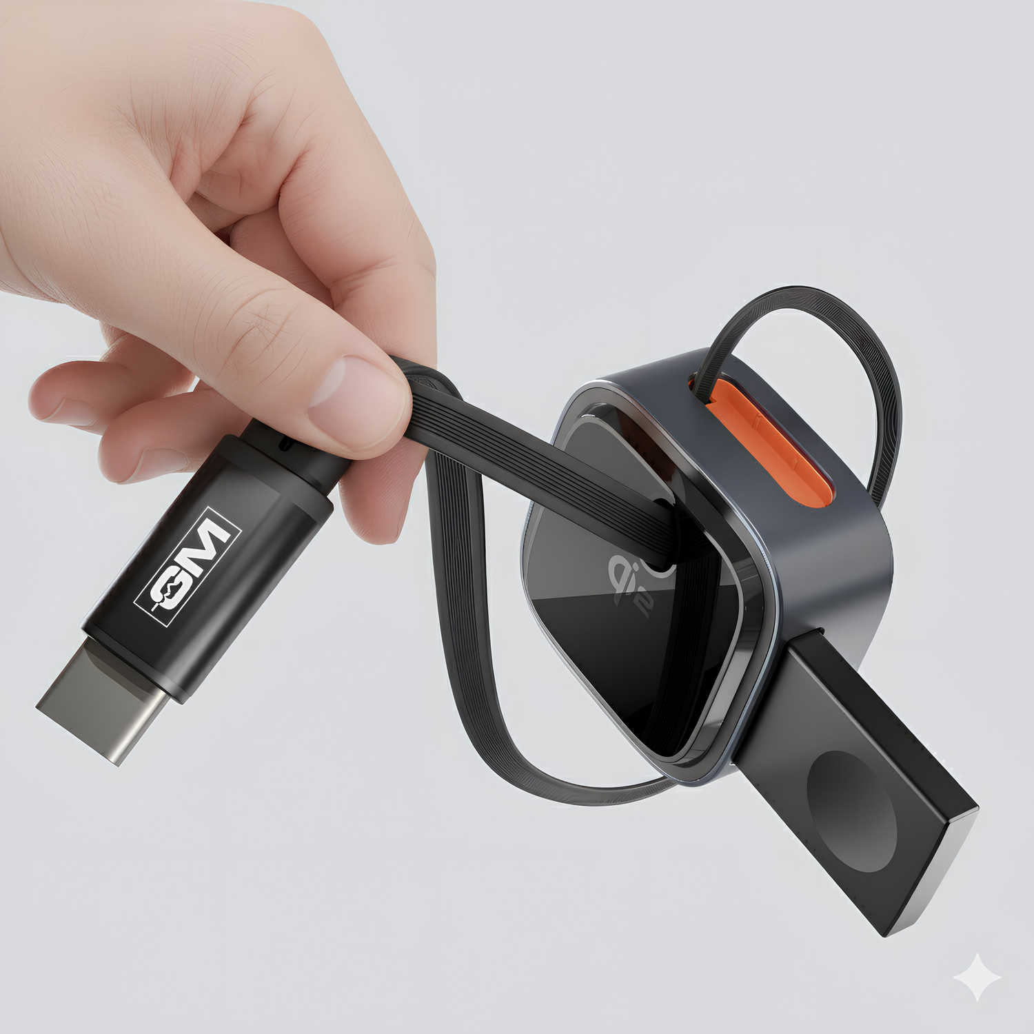 G+ iSmart Qi2 2-in-1 Charger with Retractable Cable