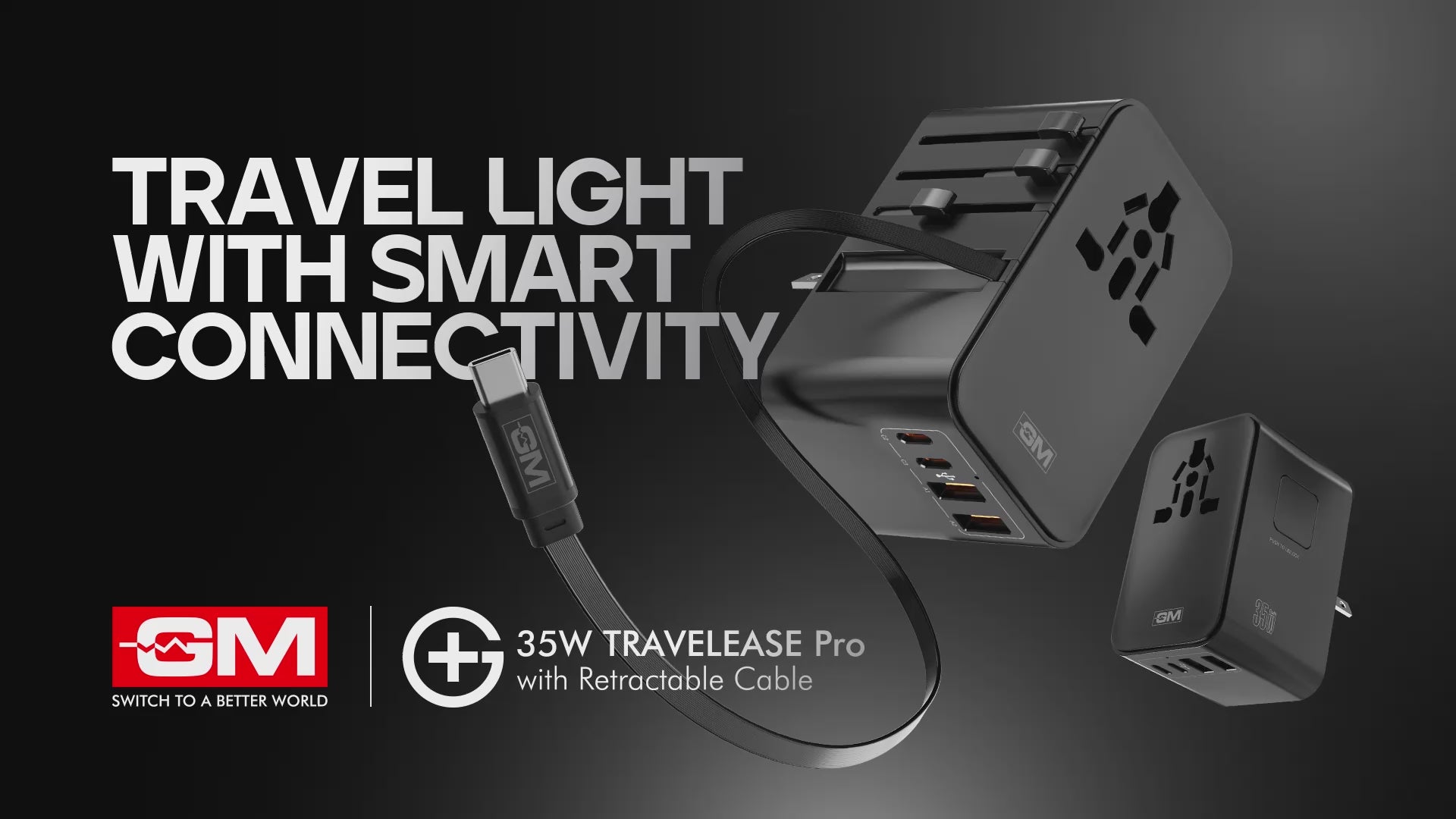 G+ Travelease Pro with Retractable Cable 35W (White)
