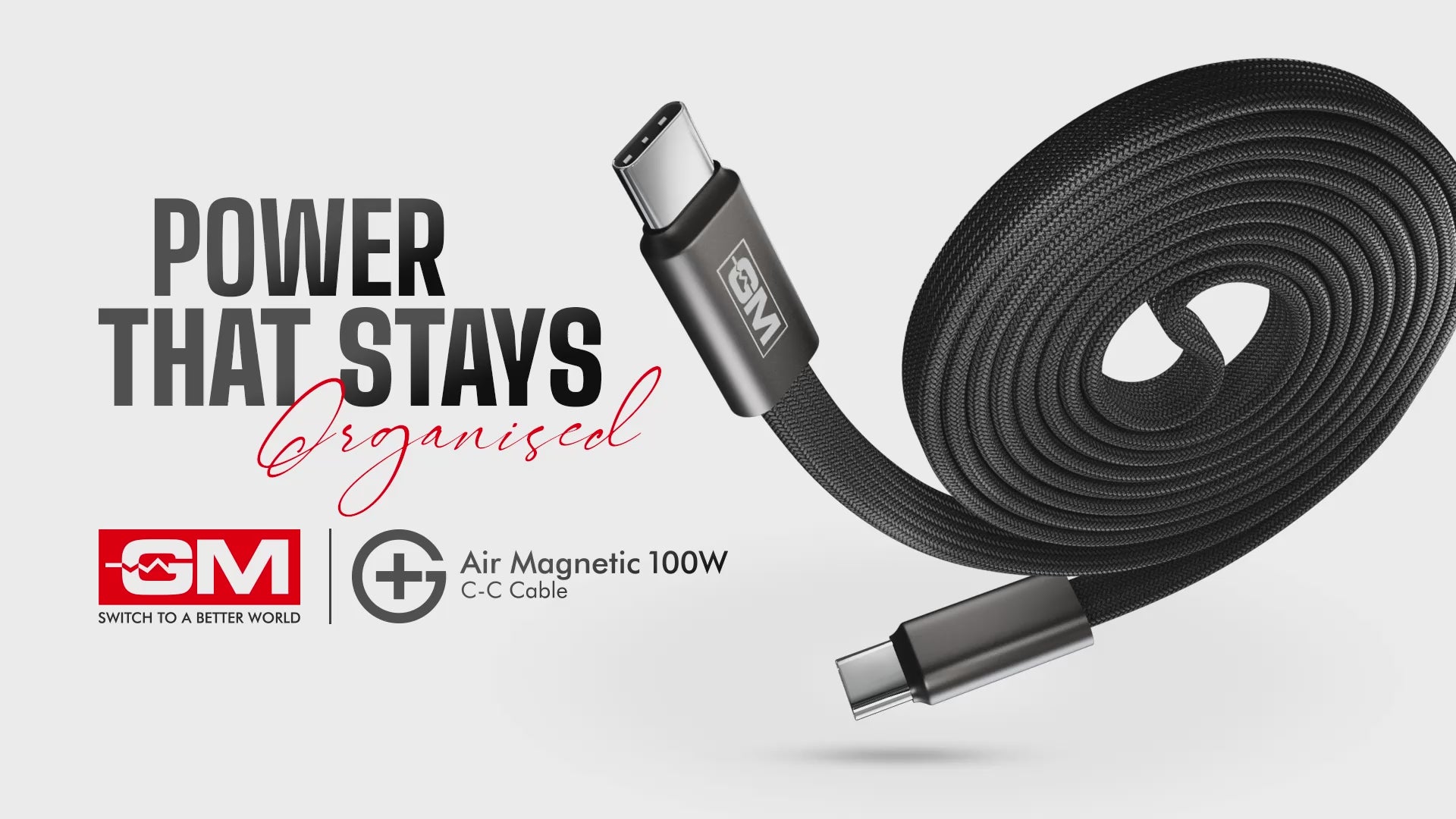 GM G+ Air Magnetic 100W C-C Cable (Grey)