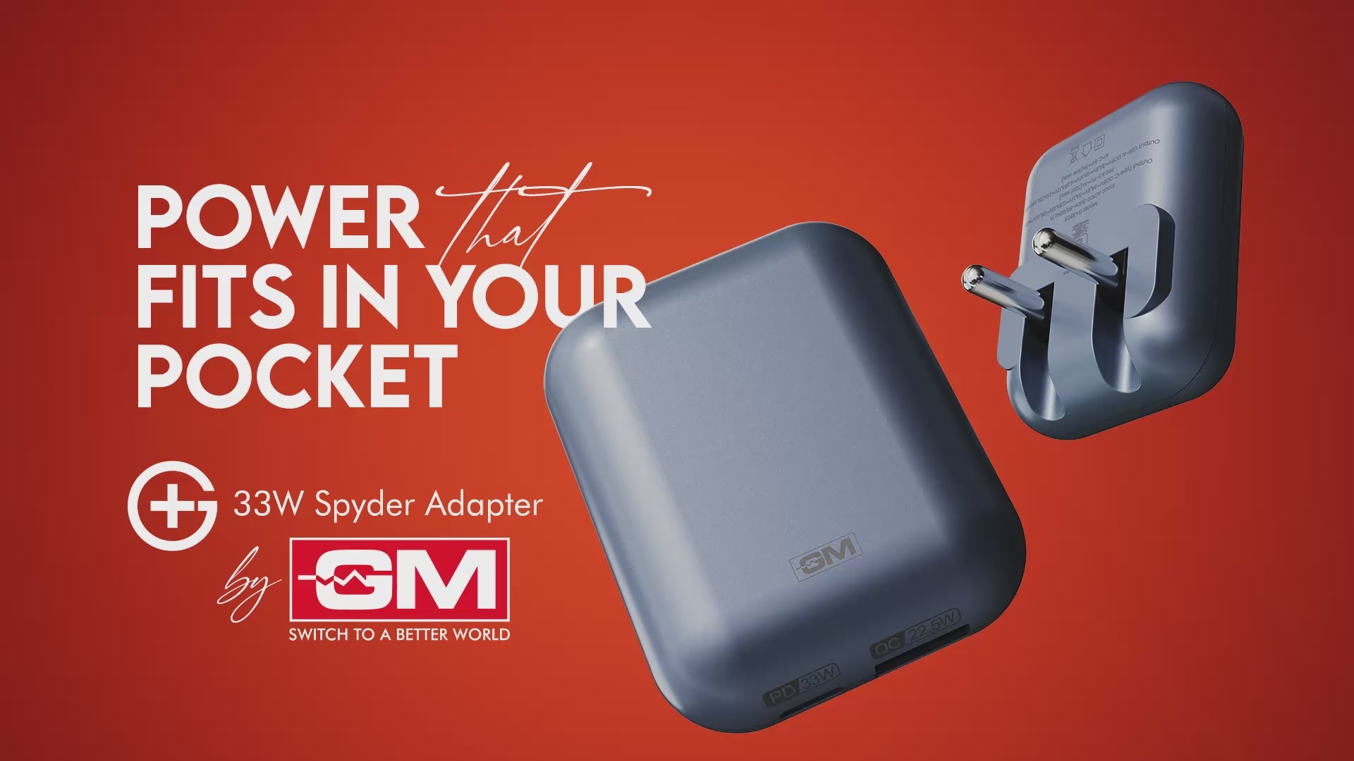 G+ Spyder Adaptor - 33W Fast Charging (Midnight Blue)